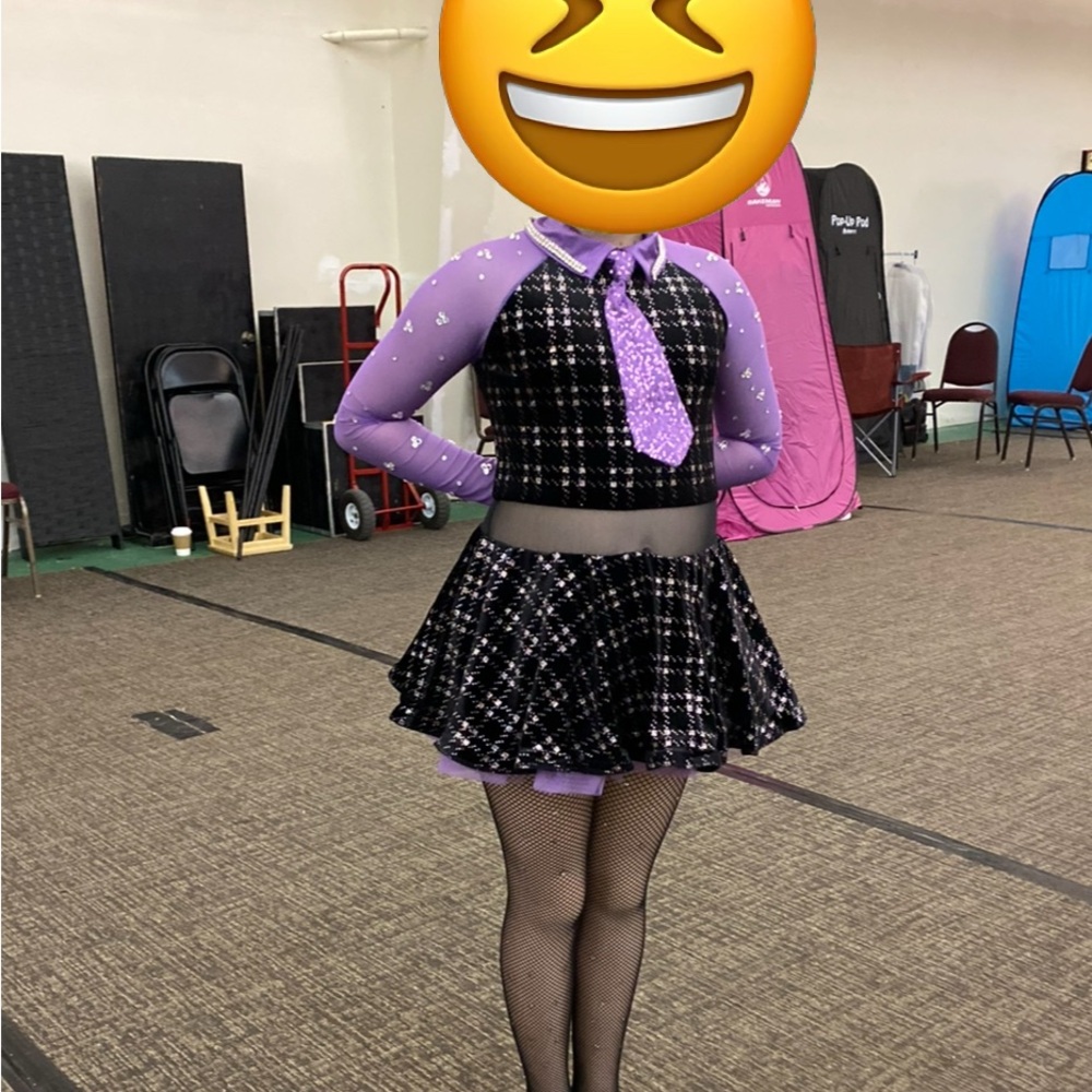 Weissman Purple and Black Houndstooth Dance Dress (the snake)